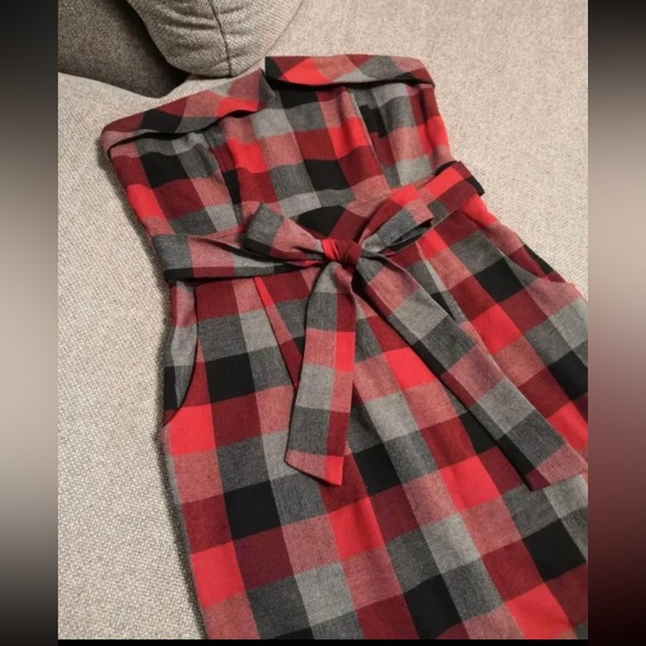 Strapless plaid dress - Picture 2 of 2